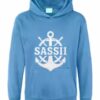 saSSii Classic Heavy Blend 50/50 Hoodie, Carolina Blue - Image 2