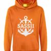 saSSii Classic Heavy Blend 50/50 Hoodie, Orange - Image 2
