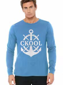 cKool Classic Heavy Cotton Long-Sleeve T-Shirt, Carolina Blue