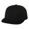 saSSii Classic Premium Flat Bill, Snapback Cap, Black - Image 2