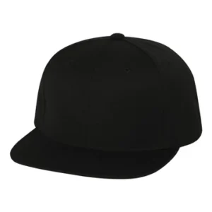 saSSii Classic Premium Flat Bill, Snapback Cap, Black